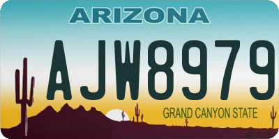 AZ license plate AJW8979