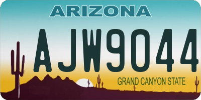 AZ license plate AJW9044