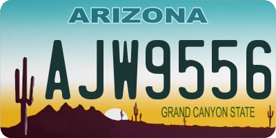 AZ license plate AJW9556