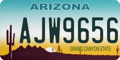 AZ license plate AJW9656