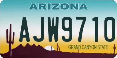 AZ license plate AJW9710
