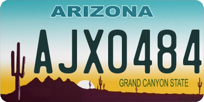 AZ license plate AJX0484