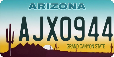 AZ license plate AJX0944