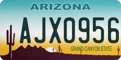 AZ license plate AJX0956