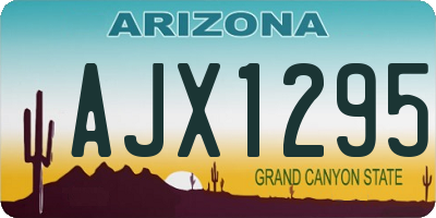 AZ license plate AJX1295