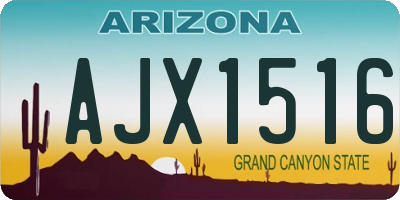 AZ license plate AJX1516