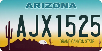 AZ license plate AJX1525