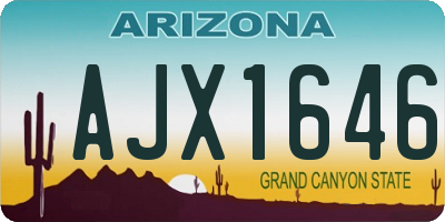 AZ license plate AJX1646