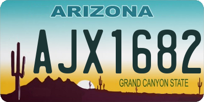 AZ license plate AJX1682