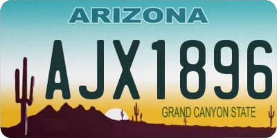 AZ license plate AJX1896