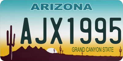 AZ license plate AJX1995