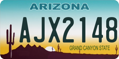AZ license plate AJX2148