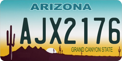 AZ license plate AJX2176