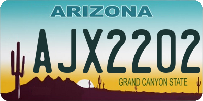 AZ license plate AJX2202