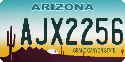 AZ license plate AJX2256