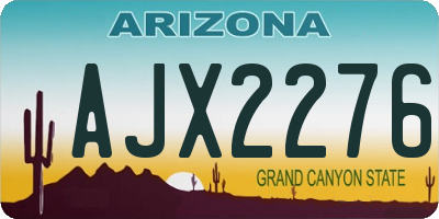 AZ license plate AJX2276