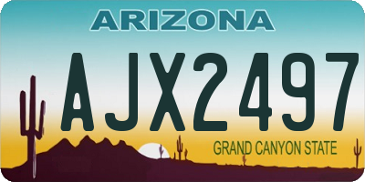 AZ license plate AJX2497
