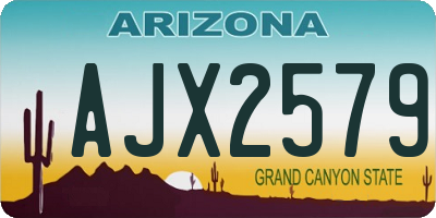 AZ license plate AJX2579