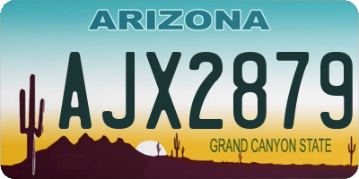 AZ license plate AJX2879