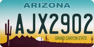 AZ license plate AJX2902