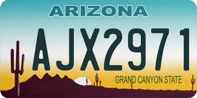 AZ license plate AJX2971