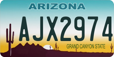 AZ license plate AJX2974