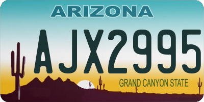 AZ license plate AJX2995