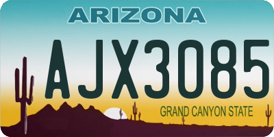 AZ license plate AJX3085