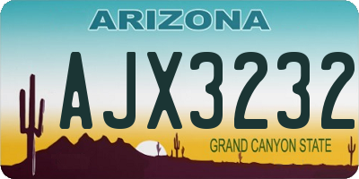 AZ license plate AJX3232