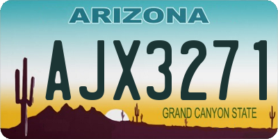 AZ license plate AJX3271