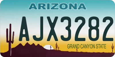 AZ license plate AJX3282