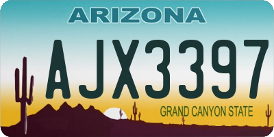 AZ license plate AJX3397