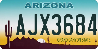 AZ license plate AJX3684