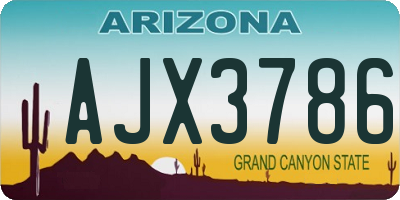 AZ license plate AJX3786