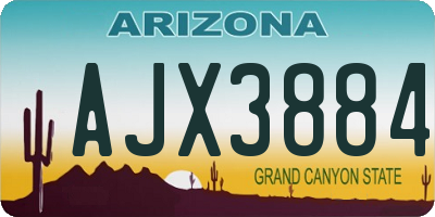 AZ license plate AJX3884