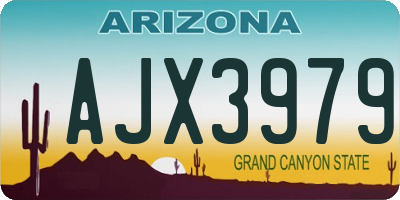 AZ license plate AJX3979