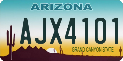 AZ license plate AJX4101
