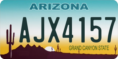 AZ license plate AJX4157
