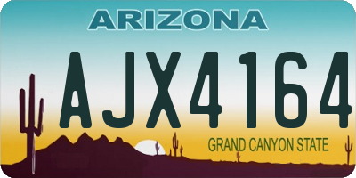 AZ license plate AJX4164
