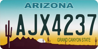 AZ license plate AJX4237