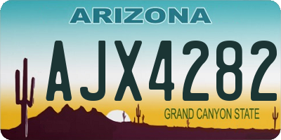 AZ license plate AJX4282