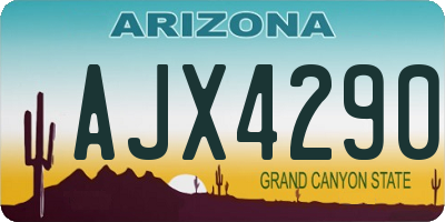 AZ license plate AJX4290