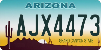 AZ license plate AJX4473