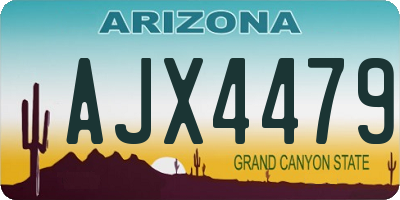 AZ license plate AJX4479