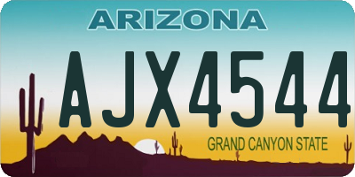 AZ license plate AJX4544