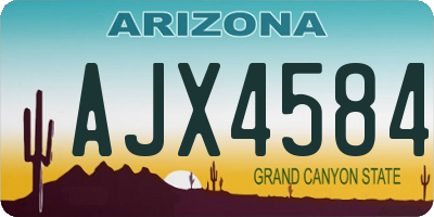 AZ license plate AJX4584