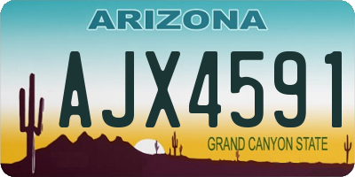 AZ license plate AJX4591