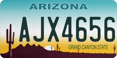AZ license plate AJX4656