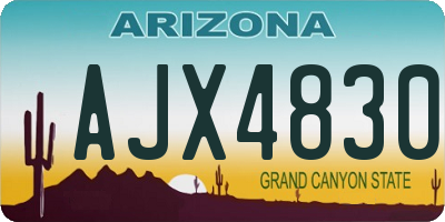 AZ license plate AJX4830