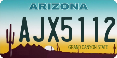 AZ license plate AJX5112
